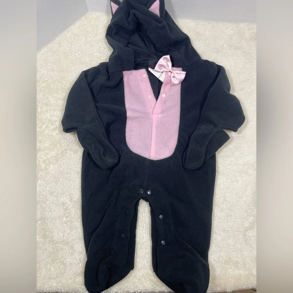 Kitty Costume Set - Black and Pink 0-9 Month